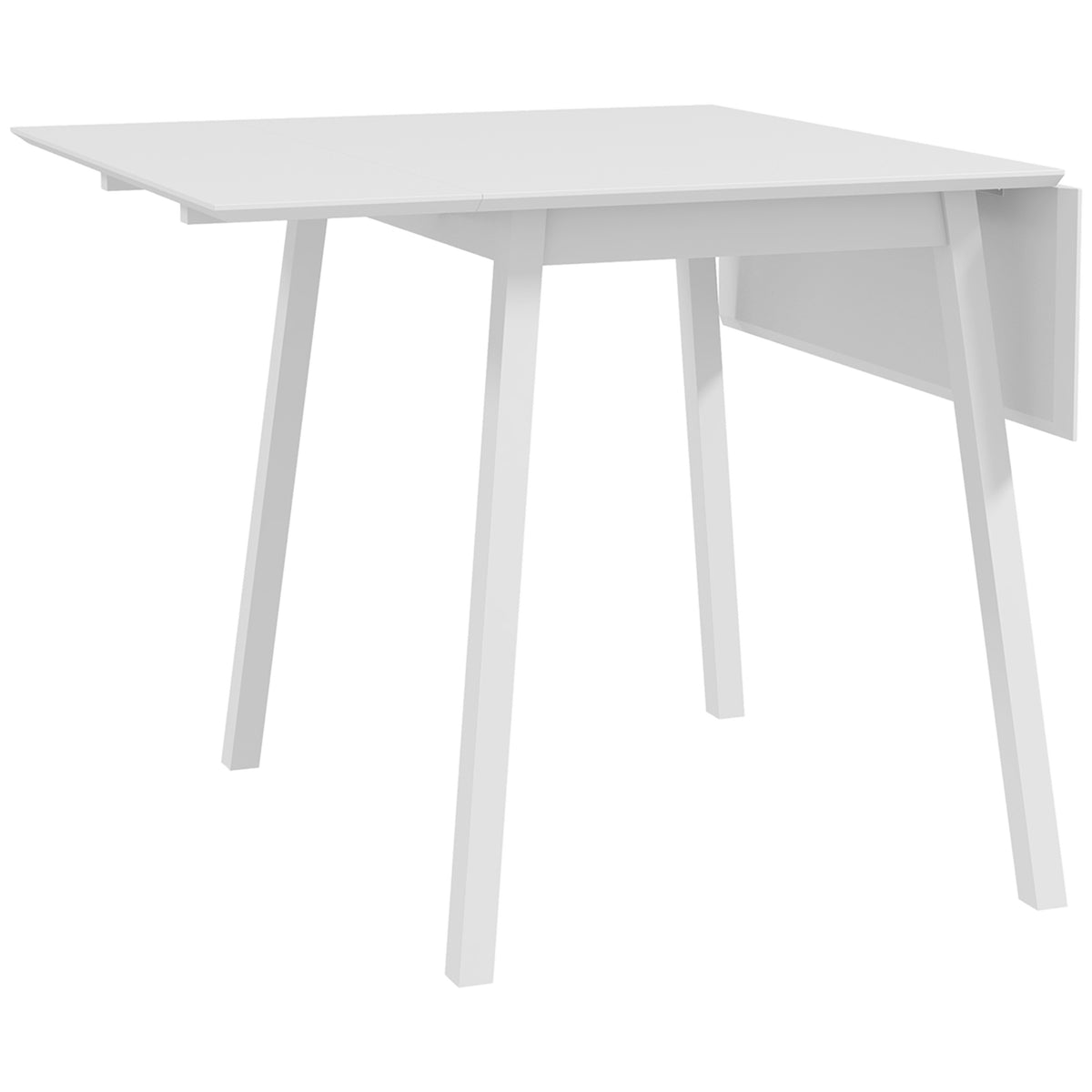 Table de cuisine pliable table à manger pliante avec plateau rabattable en bois pour 2 à 4 personnes blanc