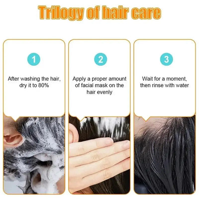 1Magical Keratin Hair Mask 5 Seconds Repair Damaged Frizzy Hair Soft Smooth Shiny Rice Moisturizing Hair Care