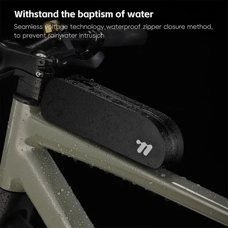 Waterproof Aerodynamic Top Tube Bike Bag TPU Frame Bag Black OBA