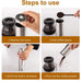 Manual Coffee Grinder Stainless Steel Hand Crank Conical Burr Grinder Silver LPO