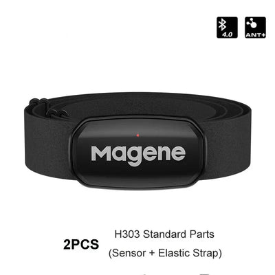 Dual Heart Rate Monitor Chest Strap 2-Pack H303 Sensors Black