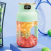 Electric Fruit Juicer Cup 1200ml Wireless Smoothie Blender Green LPO