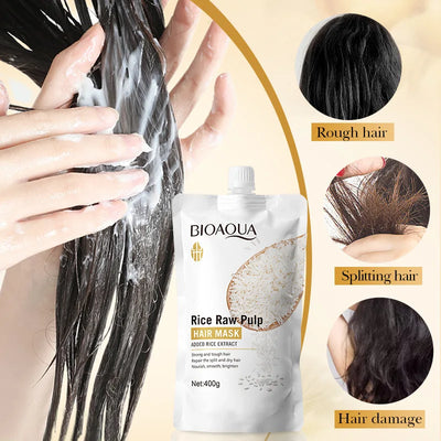 1Magical Keratin Hair Mask 5 Seconds Repair Damaged Frizzy Hair Soft Smooth Shiny Rice Moisturizing Hair Care