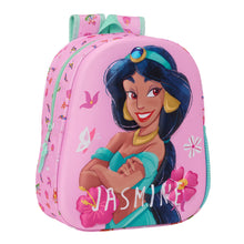 Sac enfant 3D Disney Princesse Jasmine rose 27 x 33 x 10 cm
