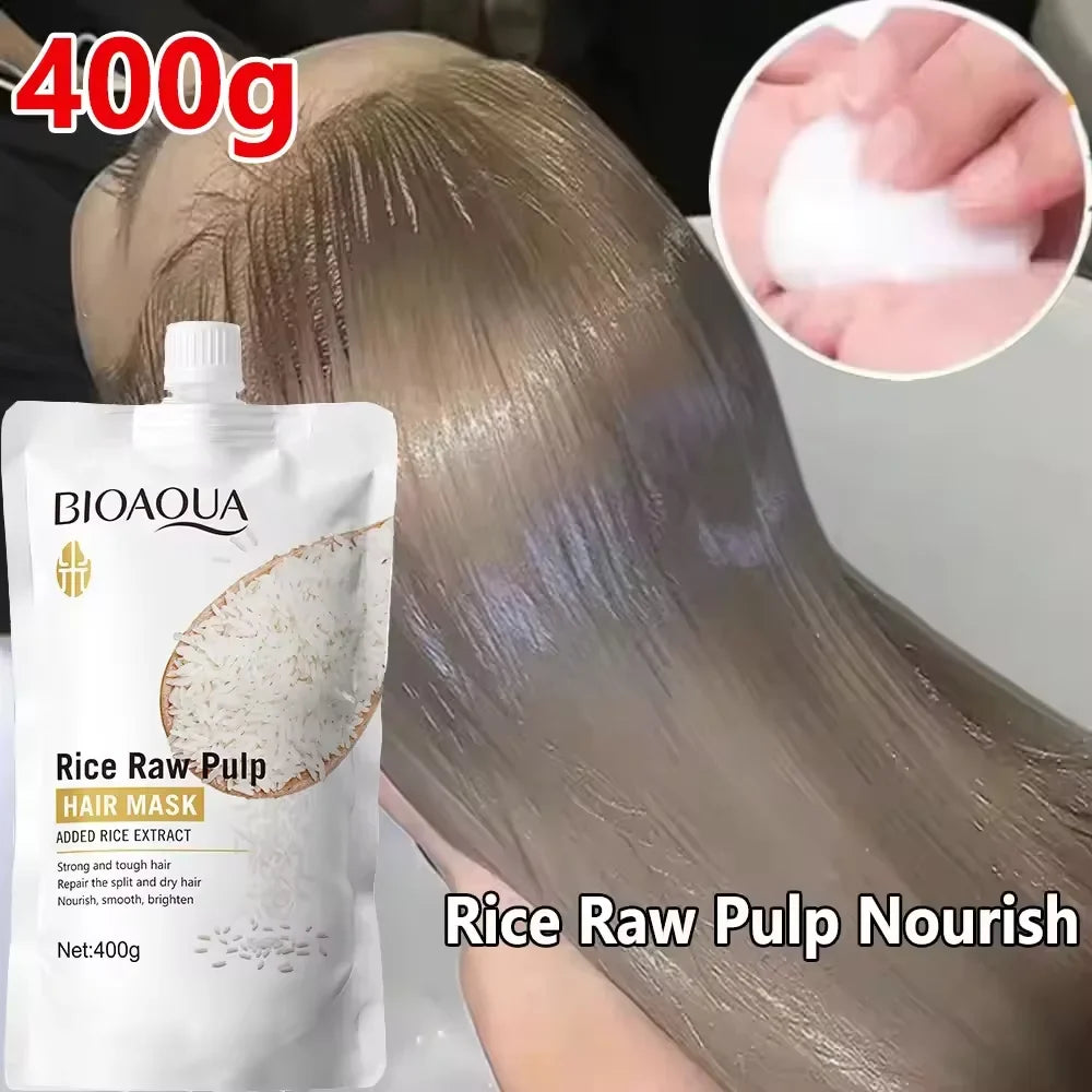 1Magical Keratin Hair Mask 5 Seconds Repair Damaged Frizzy Hair Soft Smooth Shiny Rice Moisturizing Hair Care