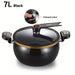 7L Micro-Pressure Non-Stick Stew Pot Large Capacity Cookware Black LPO