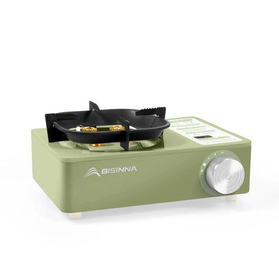 5800W Camping Gas Stove High Firepower Cassette Green