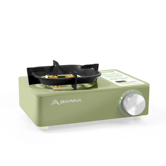 5800W Camping Gas Stove High Firepower Cassette Green OBA