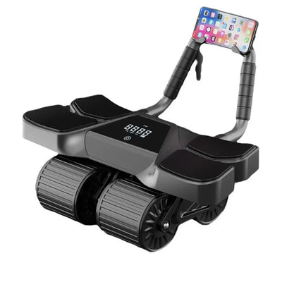 Four-Wheel Abdominal Roller with Elbow Support