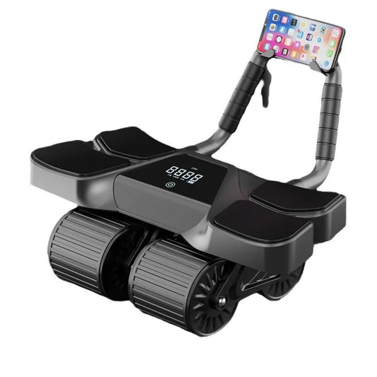 Four-Wheel Abdominal Roller with Elbow Support