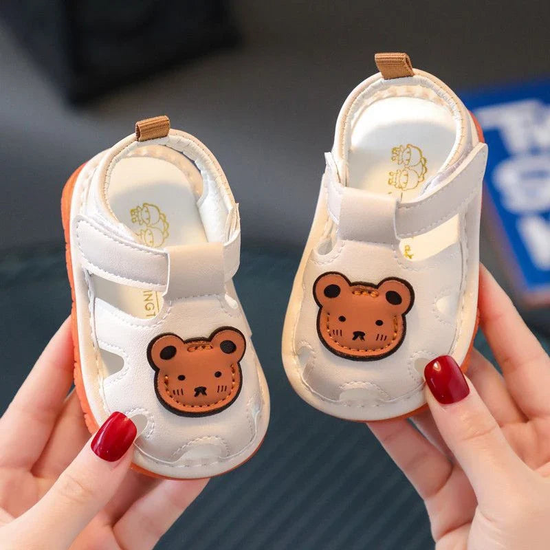 First Steps Sandals with Bear