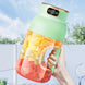 Electric Fruit Juicer Cup 1200ml Wireless Smoothie Blender Green LPO