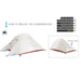 Ultralight 2-Person Backpacking Tent 20D Nylon Waterproof White OBA