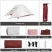 Ultralight 2-Person Backpacking Tent 20D Nylon Waterproof White OBA