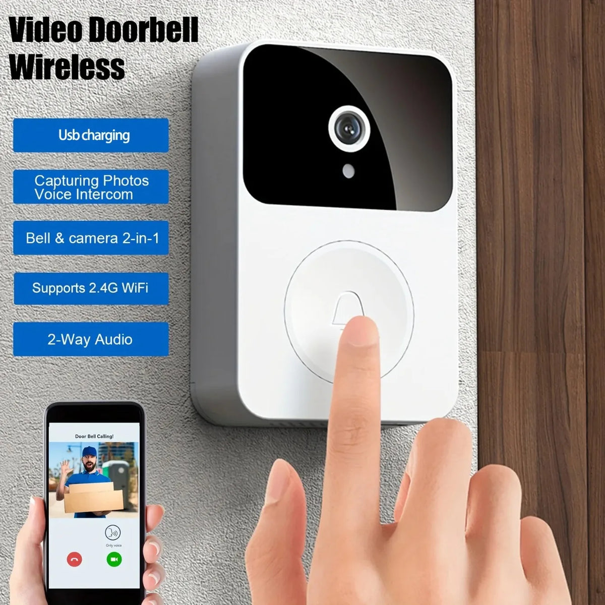 NNEOBA Wireless WiFi Video Doorbell Camera