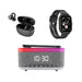 Ultimate Smart Living Bundle – Bluetooth Smart Watch, True Wireless Earbuds & 5-in-1 Alarm Clock Hub Pursonic