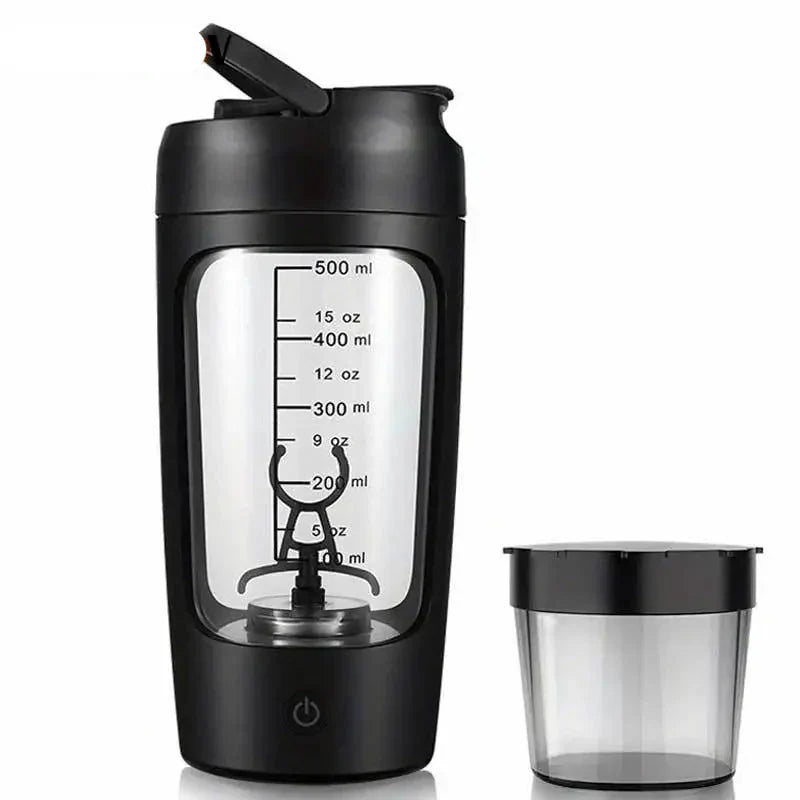 500ML Electric Shaker Bottle USB C Rechargeable Automatic Mixer Black OBA