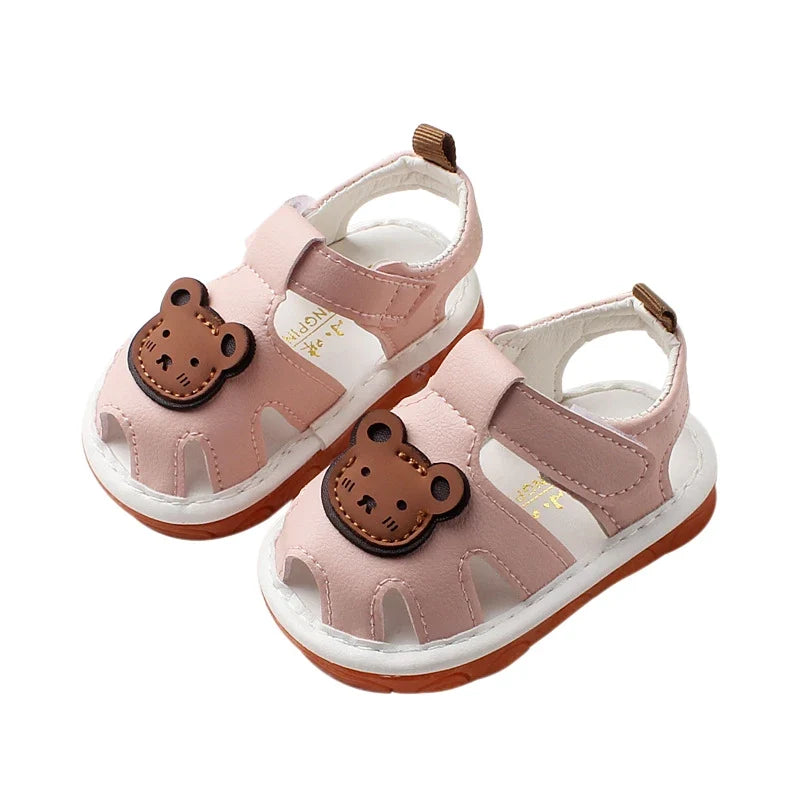 First Steps Sandals with Bear