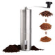 Manual Coffee Grinder Stainless Steel Hand Crank Conical Burr Grinder Silver LPO