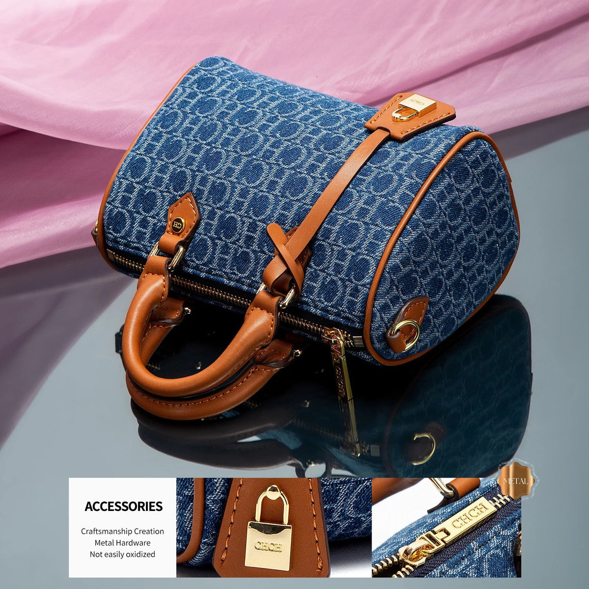 Women's Shoulder Bag PU Leather Saddle Design OBA