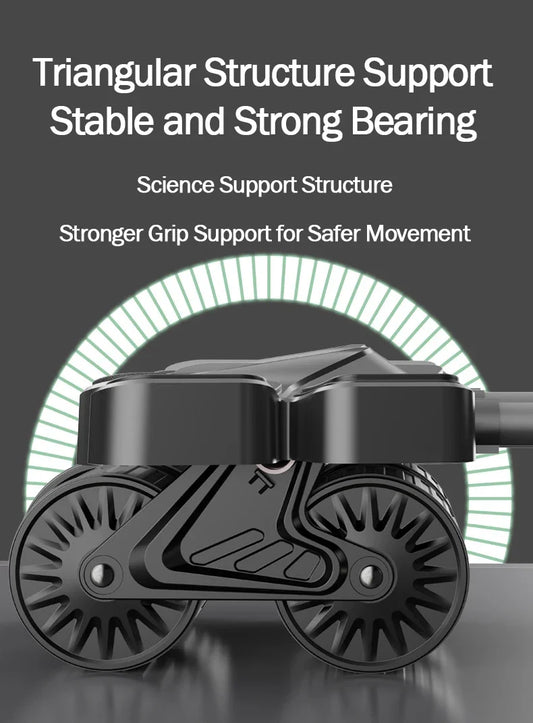 Four-Wheel Abdominal Roller with Elbow Support