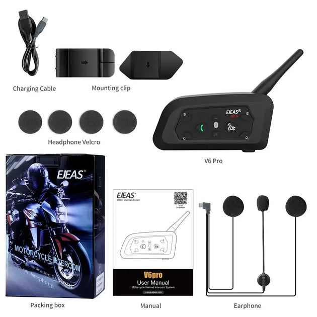 1200M Bluetooth Motorcycle Helmet Intercom Headset CAN