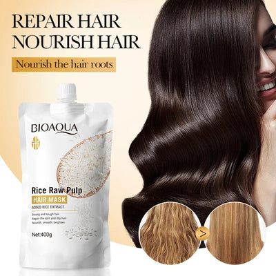 1Magical Keratin Hair Mask 5 Seconds Repair Damaged Frizzy Hair Soft Smooth Shiny Rice Moisturizing Hair Care