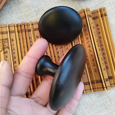 Smooth Lava Basalt Massage Stone Hot & Cold Therapy 4pcs Black