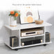 Meuble TV avec Roulettes 80 cm, Meuble Télé pour Téléviseur jusqu'à 42 Pouces avec Étagères Ouvertes, Style Moderne, Banc TV pour Salon, Chambre, Blanc Aosom