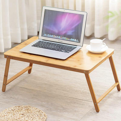 NNEIDS Foldable Laptop Table With Card Slot - Simple And Lazy Design