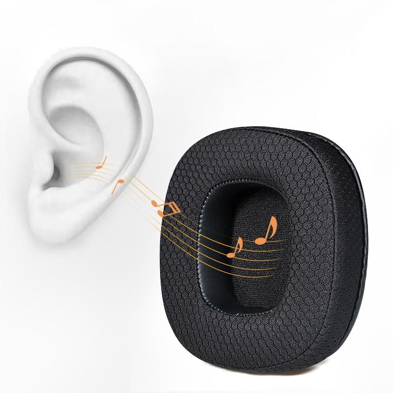 NNEIDS Breathable Sponge Headphone Covers - 1 Pair - Net Gray