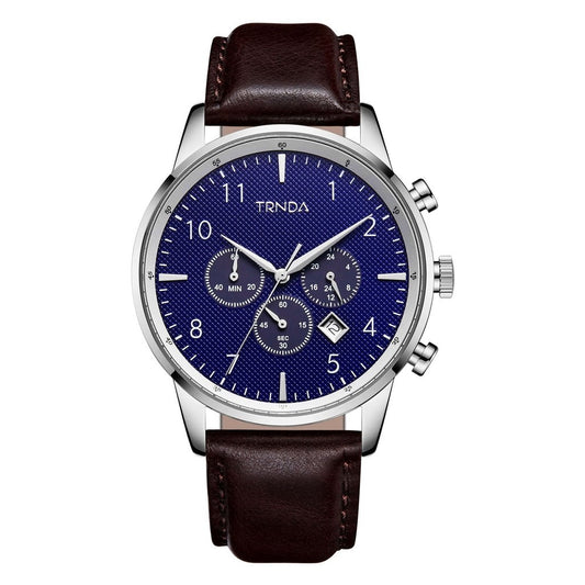 Trnda Men's Stainless Steel Watch, Dark Blue Dial | Trn-Ss43db