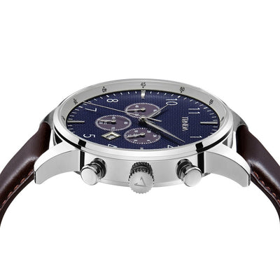 Trnda Men's Stainless Steel Watch, Dark Blue Dial | Trn-Ss43db