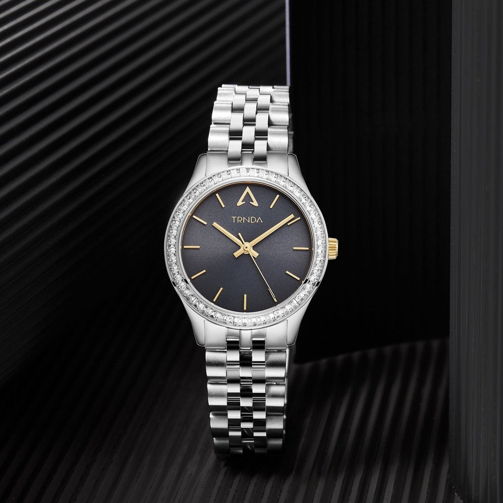 Trnda Women's Silver Stainless Steel Watch, Gray Dial | Trnda32mm