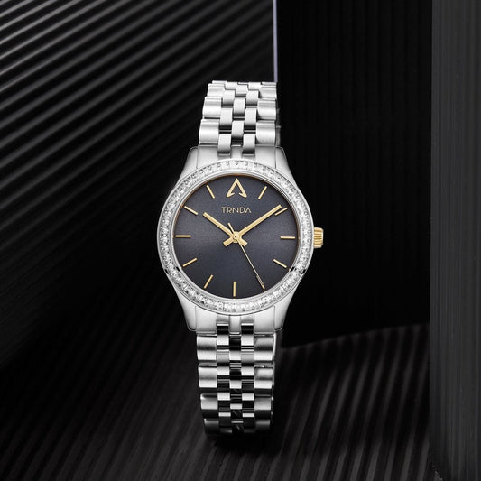 Trnda Women's Silver Stainless Steel Watch, Gray Dial | Trnda32mm