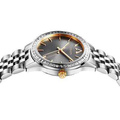 Trnda Women's Silver Stainless Steel Watch, Gray Dial | Trnda32mm