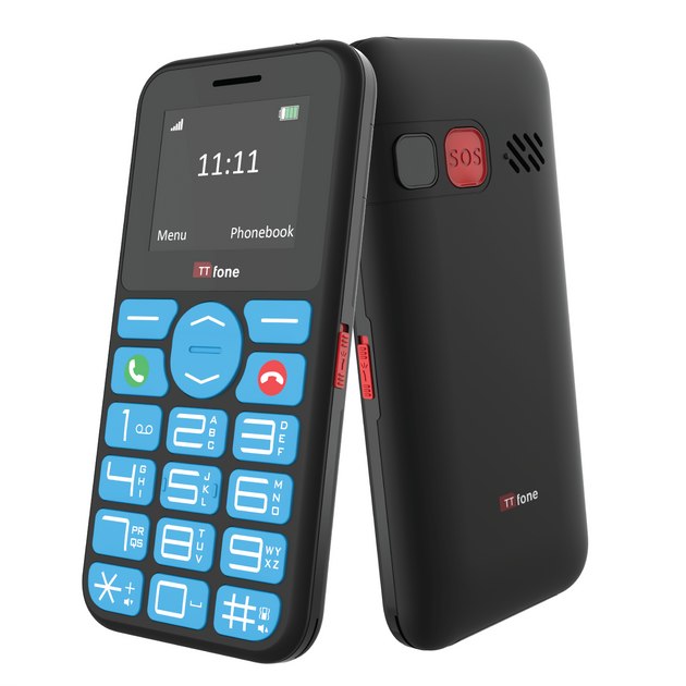 TTfone TT190 with Dock Charger Simple Mobile Phones for Seniors with Giffgaff SIM TTfone