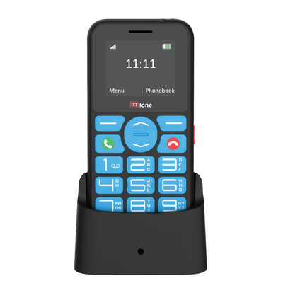 TTfone TT190 with Dock Charger Simple Mobile Phones for Seniors with Giffgaff SIM