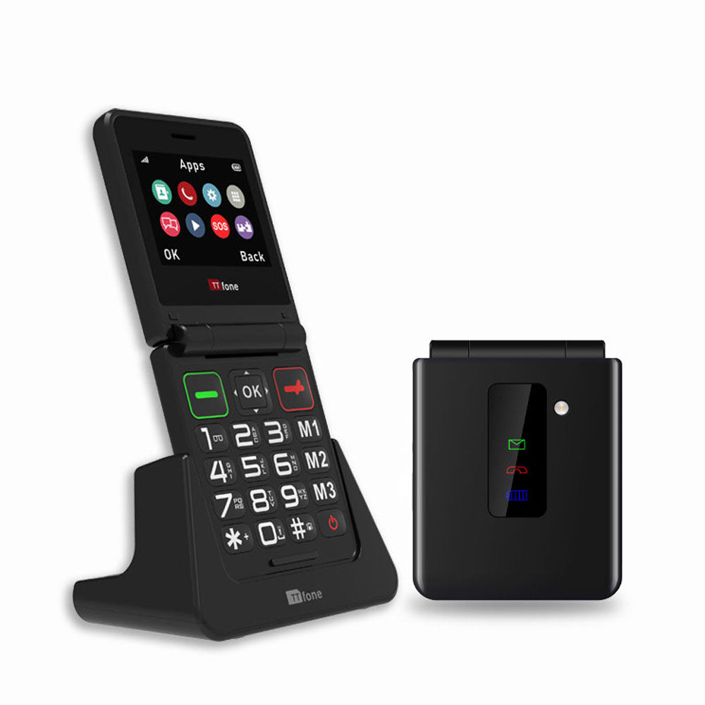 Used - TT660 Flip Mobile with Dock Charger, Vodafone SIM