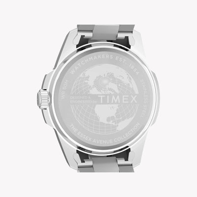 Essex 3-Hand Blue Dial SST Bracelet TW2Y21100 | Men's Silver Watch
