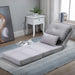 Chauffeuse canapé-lit convertible fauteuil 1 place avec 1 coussin avec dossier réglable, gris clair Aosom