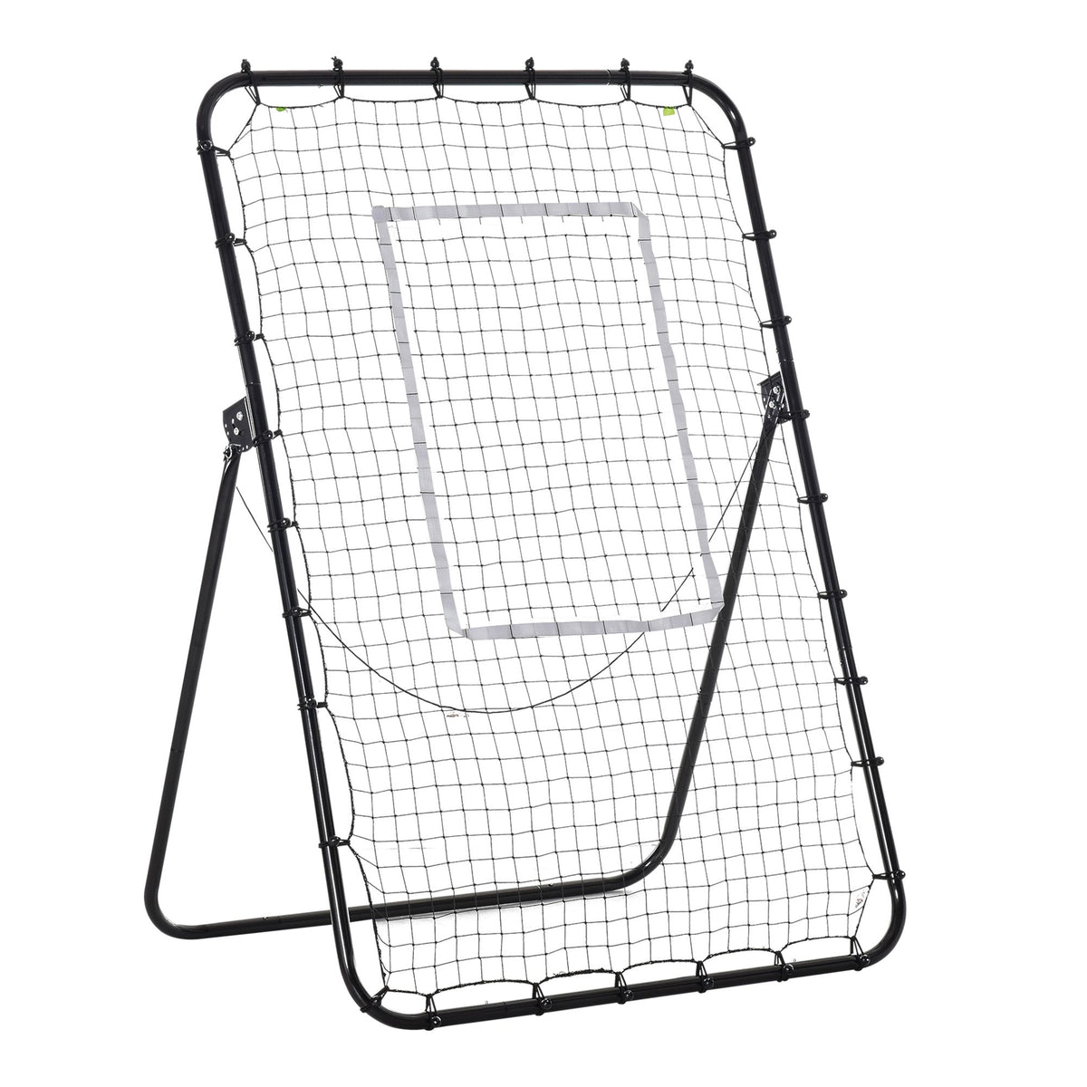 Filet de rebond de football ajustable hauteur angle réglables rebondeur pour football pliable cible sardines de fixation fournies 123 x 73 x 178,5 cm noir blanc