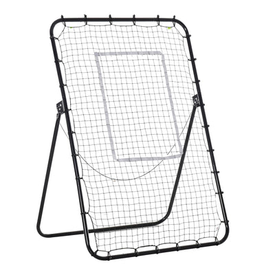 Filet de rebond de football ajustable hauteur angle réglables rebondeur pour football pliable cible sardines de fixation fournies 123 x 73 x 178,5 cm noir blanc