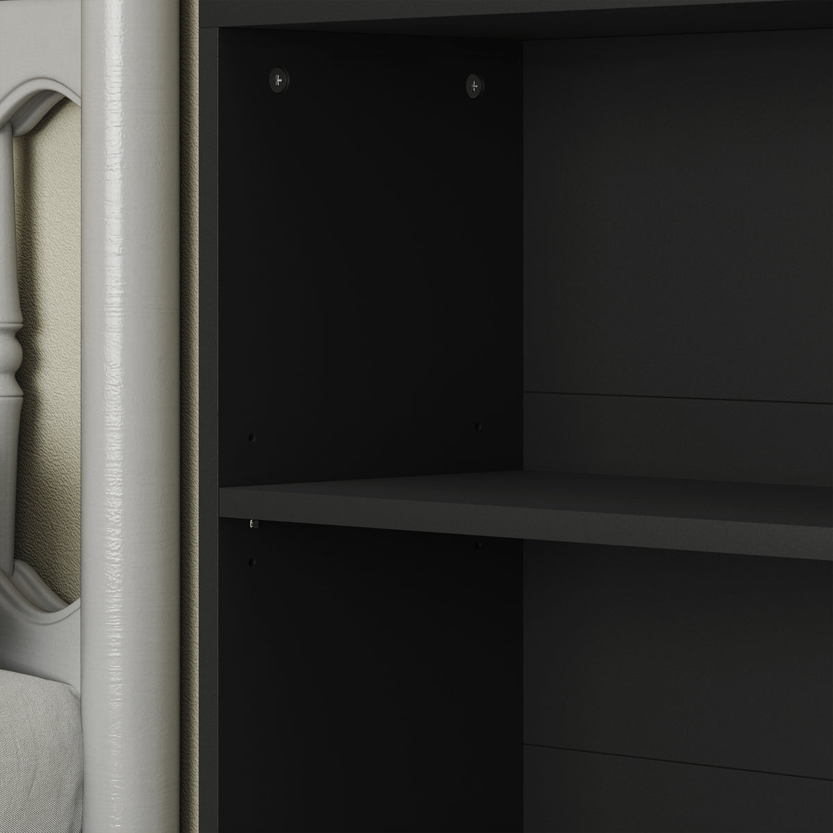 Bibliothèque étagère de rangement 6 niveaux avec étagères réglables pour salon, chambre, bureau, 60x24x158,5cm, noir