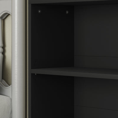 Bibliothèque étagère de rangement 6 niveaux avec étagères réglables pour salon, chambre, bureau, 60x24x158,5cm, noir