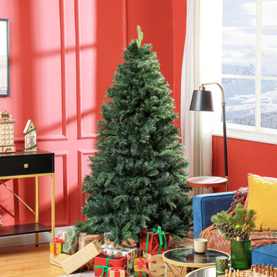 Sapin de Noël Artificiel 180 cm Arbre de Noël avec support en acier pliable, 1061 branches, décoration de Noël, vert