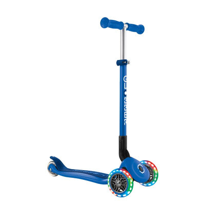 NNEDSZ Globber PRIMO Foldable Lights Scooter - Navy Blue/Dark Navy Blue