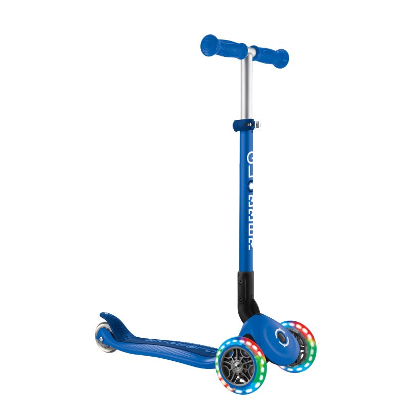 NNEDSZ Globber PRIMO Foldable Lights Scooter - Navy Blue/Dark Navy Blue NNEDSZ