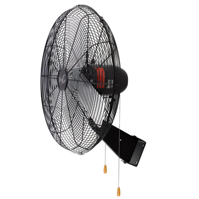 The Vie Air 24 Inch Tilting Wall Mountable Heavy Duty Commercial Strength Oscillating Fan with 3 Sp