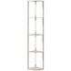 Lampadaire sur Pied Salon, Lampadaire avec Étagères d'Angle à 4 Niveaux, Lampe LED Dimmable, 41x29,5x163,5cm, Chêne Aosom